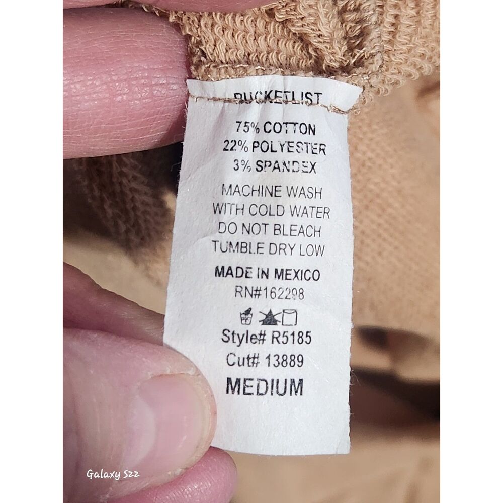 Bucketlist women's short sleeve tan romper size medium - Picture 6 of 6